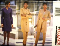 5751 BUTTERICK LINED BUTTON LS DRESS, LONG JACKET, PANTS PATTERN 8-12 OR 20-24 UNCUT CHOICE